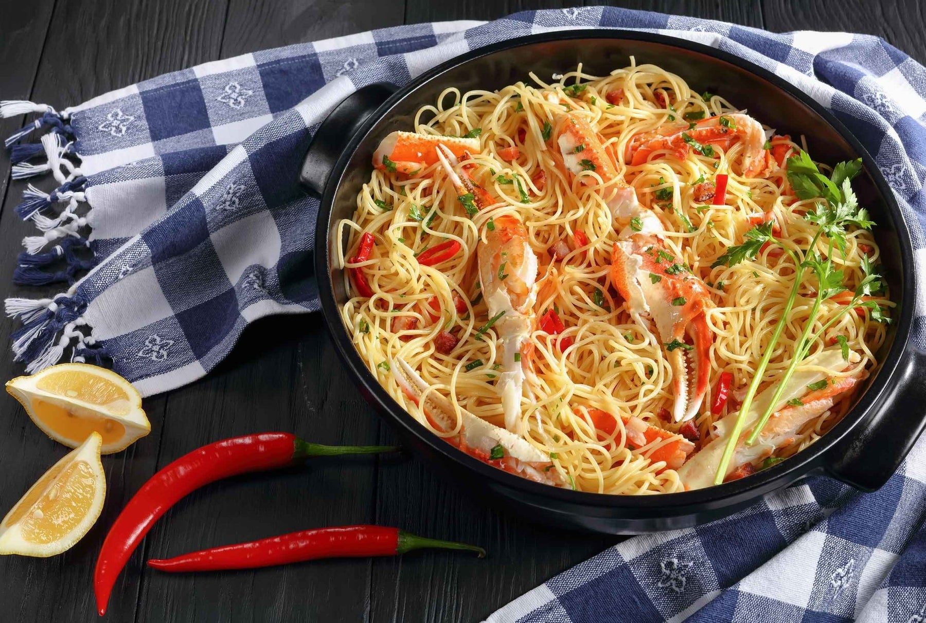 Snow Crab Pasta w/ Spicy White Sauce - PrimeFish Seafood Co.