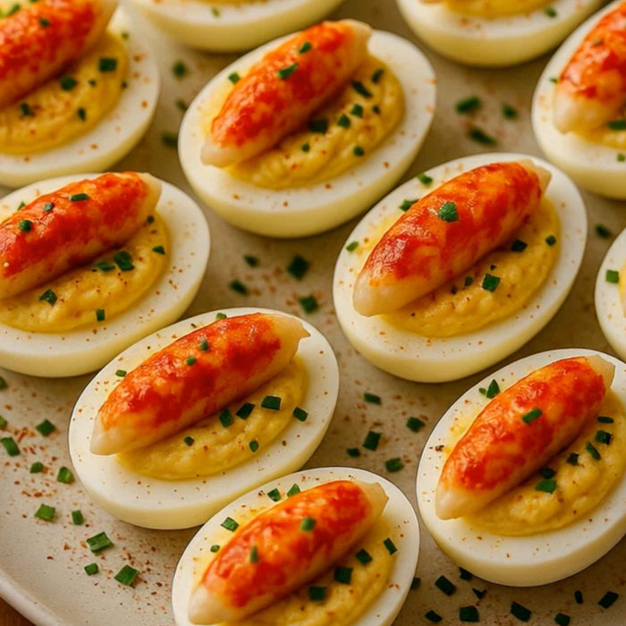 CRAB DEVILED EGGS