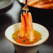 Merus snow crab meat plated